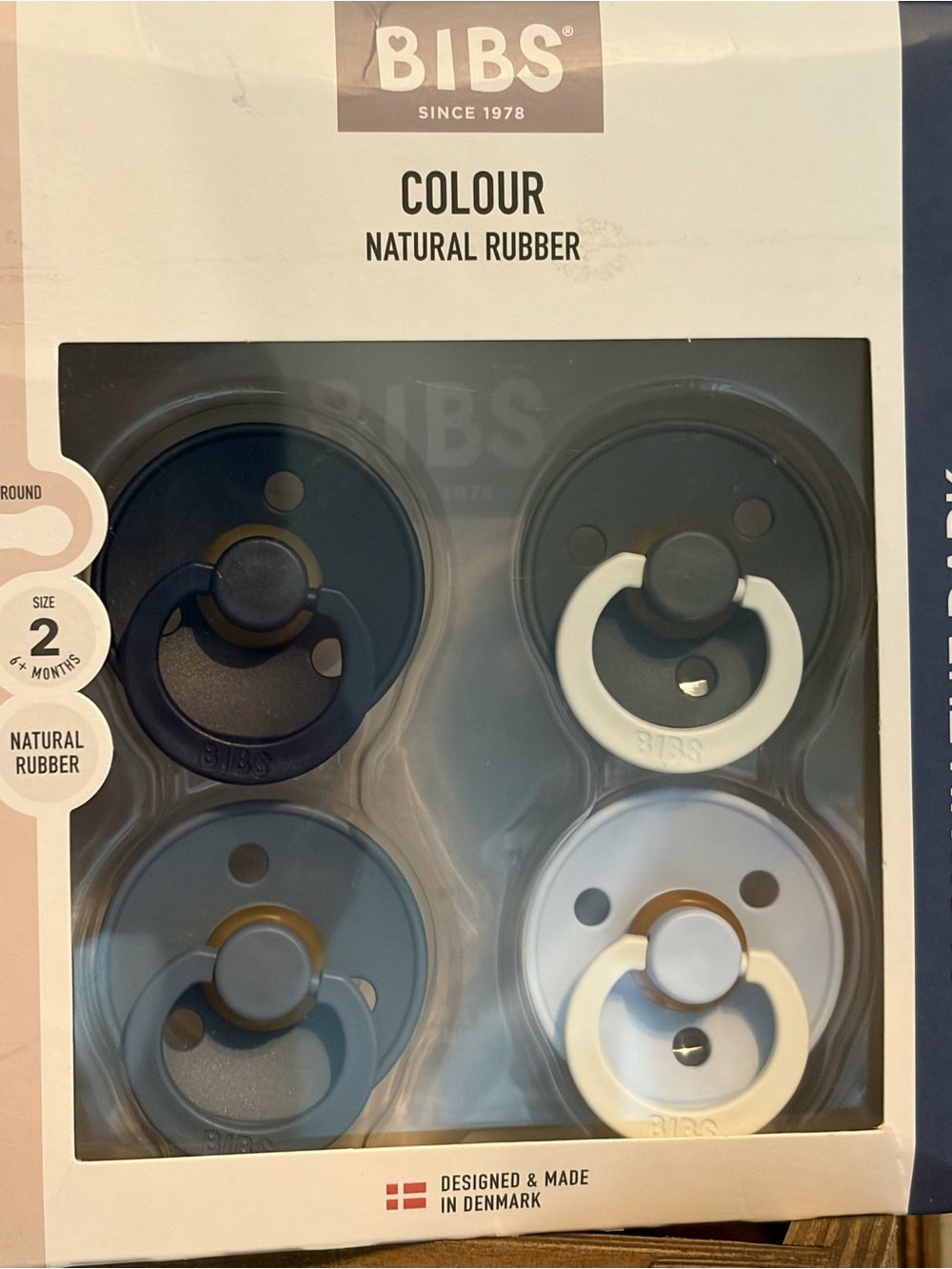 BIBS size 2 pacifier set
